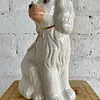 Perro Porcelana Estilo Staffordshire Cabeza Hacia La Derecha