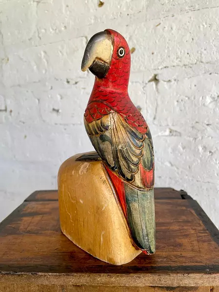 Loro Tropical Colores Tallado En Madera - Filipinas 1985