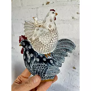 Gallo Gallina Y Pollito