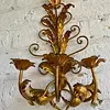 Candelabro Florentino De Pared 3 Velas - Italia 1960