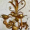 Candelabro Florentino De Pared 3 Velas - Italia 1960