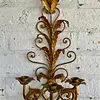 Candelabro Florentino De Pared 3 Velas - Italia 1960