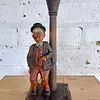 Figura Tallada En Madera - Italia 1960