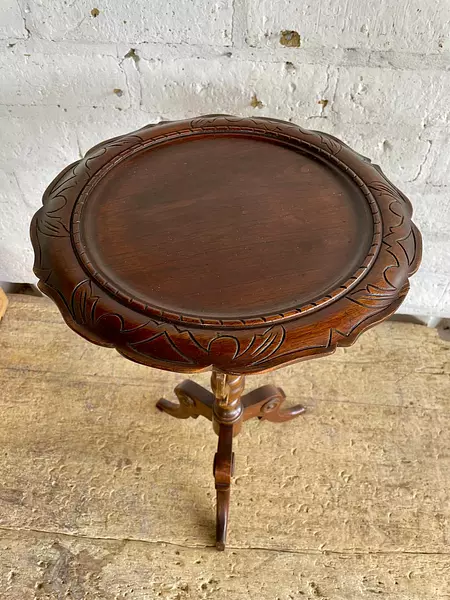 Mesa De Vino De Caoba Estilo Victoriano - Colombia 1940