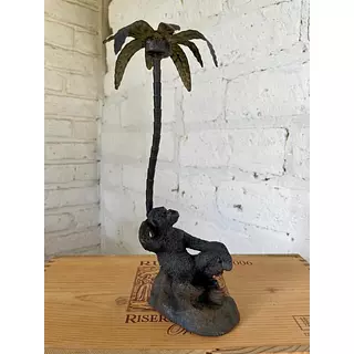 Candelabro Palmera Y Mono - U.S.A. 1970