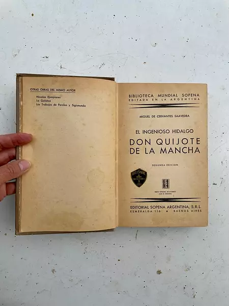 Libro "Don Quijote De La Mancha" - Argentina 1941