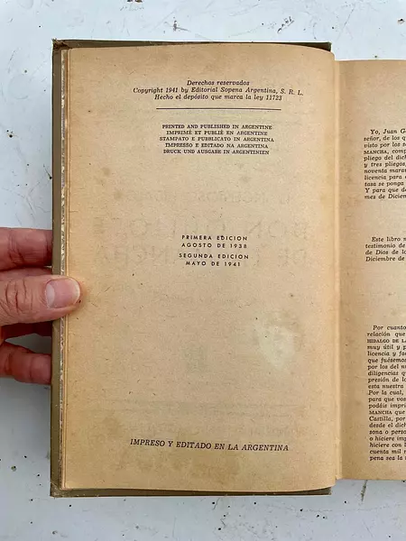 Libro "Don Quijote De La Mancha" - Argentina 1941