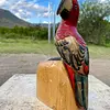 Loro Tropical Colores Tallado En Madera - Filipinas 1985