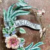 Bienvenido Con Colibrí Y Flores