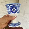 Copa Kiddush Azul Y Blanco - China 2004 Para Spode Inglatera