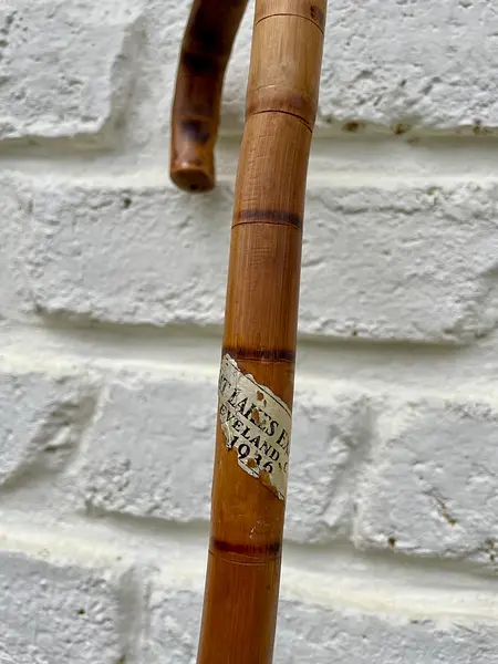 Bastón Nudillos Con Punta Metálica Y Mango Curvado.