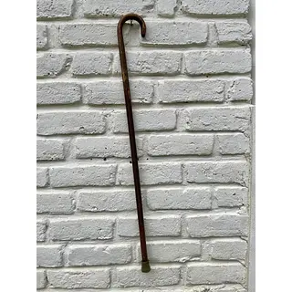 Bastón De Madera Con Mango Curvado