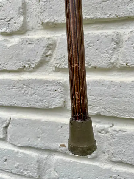 Bastón De Madera Con Mango Curvado