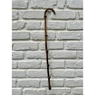 Bastón De Caña De Bambú Con Nudillos.