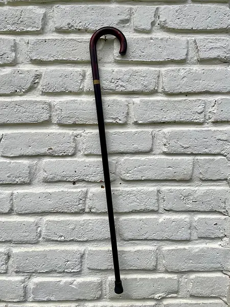 Bastón De Madera Y Mago Curvado Con Tacón De Caucho.