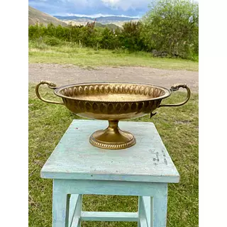 Copón Centro De Mesa Con Asas De Pescado - Francia 1990