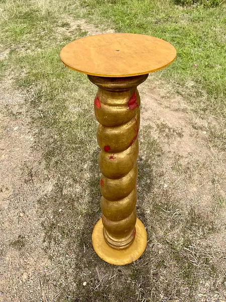 Columna Salomónica Colonial De Madera - Colombia 1850