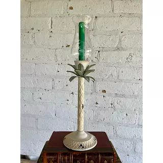 Candelabro Blanco Con Forma De Palmera Y Brisero