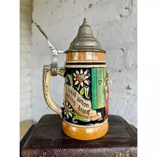 Jarro Cervecero En Alto Relieve - Alemania Occidental 1970