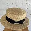 Sombrero De Paja Tipo Canotier Cinta Negra - U.S.A. 2005
