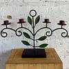 Candelabro De Mesa Sobre Base Y Hojas