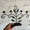 Candelabro De Mesa Sobre Base Y Hojas