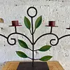 Candelabro De Mesa Sobre Base Y Hojas