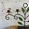 Candelabro De Mesa Sobre Base Y Hojas
