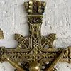 Crucifijo Dorado De Pared Y Crucero Calado - Colombia 1980