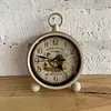 Reloj Metálico De Mesa Redondo Con Patas