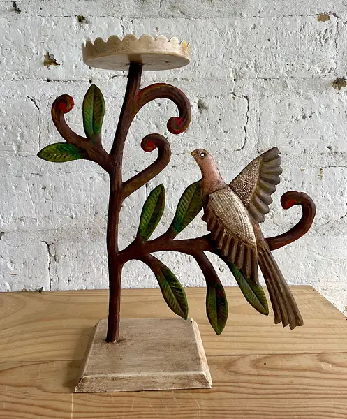 Candelabros Metálicos Con Pájaros Sobre Ramas