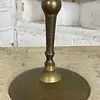 Plato De Bronce Festoneado Con Pedestal - India 1980