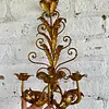 Candelabro Florentino De Pared 3 Velas - Italia 1960