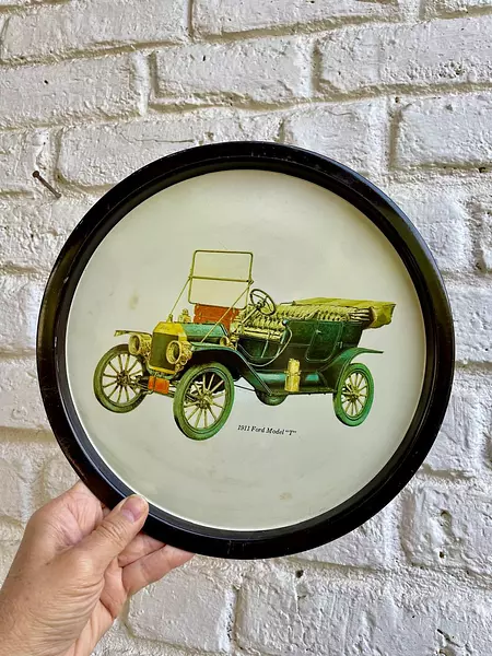 Bandeja Metal Con Carro Ford Model "T" 1911 - U.S.A. 1970