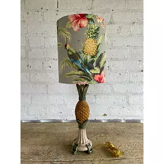 Lámpara Tropical De Piñas Y Loros