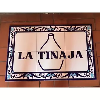 Letrero Sobre Varias Baldosas 60 X 40 Cm