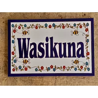 Letrero Azulejo Artesanal Personalizdo 20 X 30 Cm