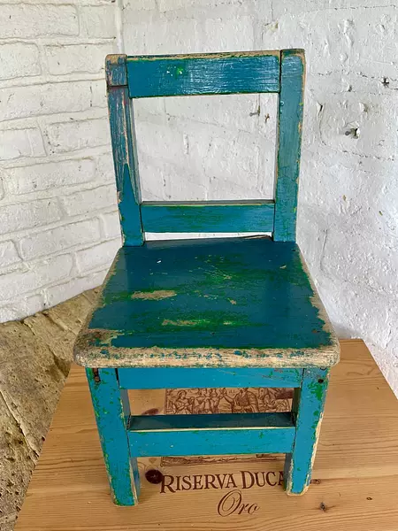 Silla Para Niños Vintage Azul - Colombia 1980