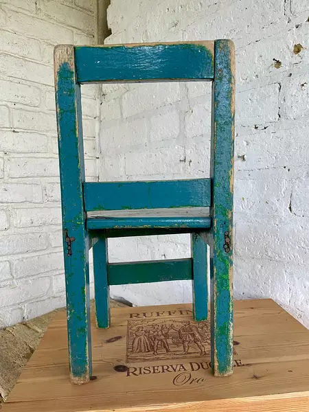 Silla Para Niños Vintage Azul - Colombia 1980