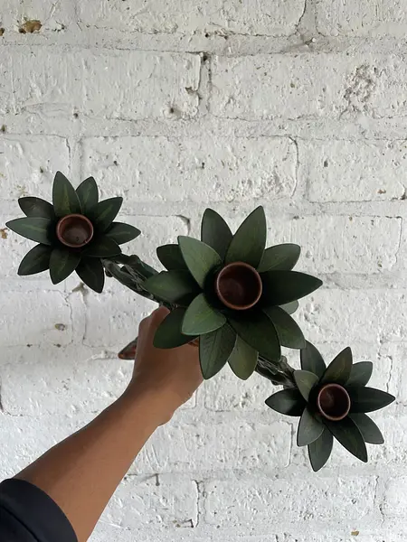 Candelabro Piña Con Espacio Para 3 Velas