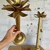 Pareja De Candelabros Con Forma De Palmera - 1980