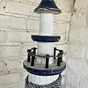 Faro Rústico Con Soga, Red, Peces Y Conchas