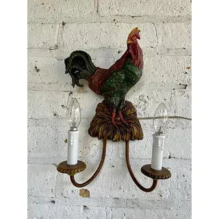 Lámpara 2 Luces Con Diseño De Gallo