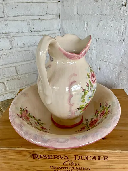 Aguamanil Porcelana De Cerámica - Colombia 1985