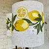 Lámparas X 2 Caperuza Limones Y Azahares Bordados
