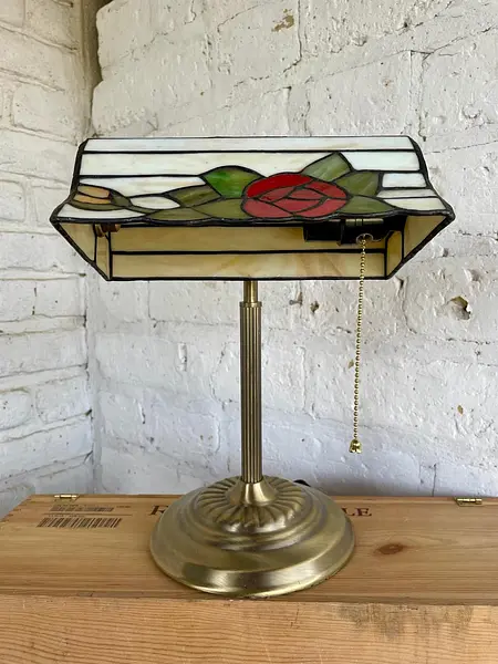Lámpara De Banquero Estilo Tiffany