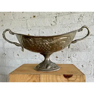 Copón Metálico Con Uvas Alto Relieve