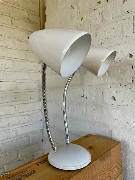 Lámpara Cuello De Ganso Doble - U.S.A. 1970