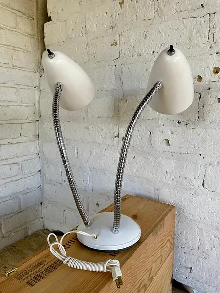 Lámpara Cuello De Ganso Doble - U.S.A. 1970