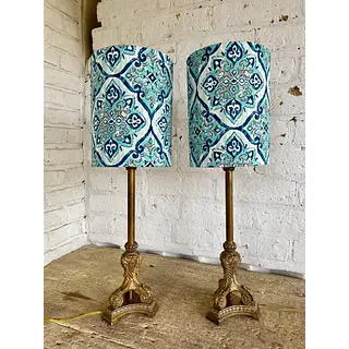 Lámparas Caperuza Tela Cerámica Portuguesa